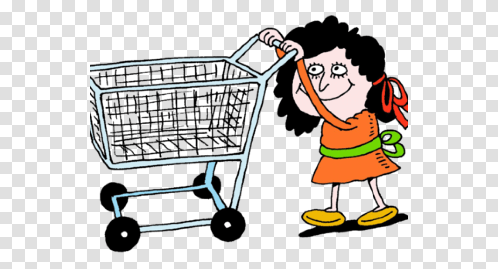 Retail Clipart Grocery Cart Shopping Cart, Person, People, Furniture, Sport Transparent Png