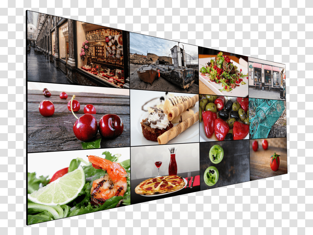 Retail Video Wall Food, Plant, Pizza, Fruit, Apple Transparent Png