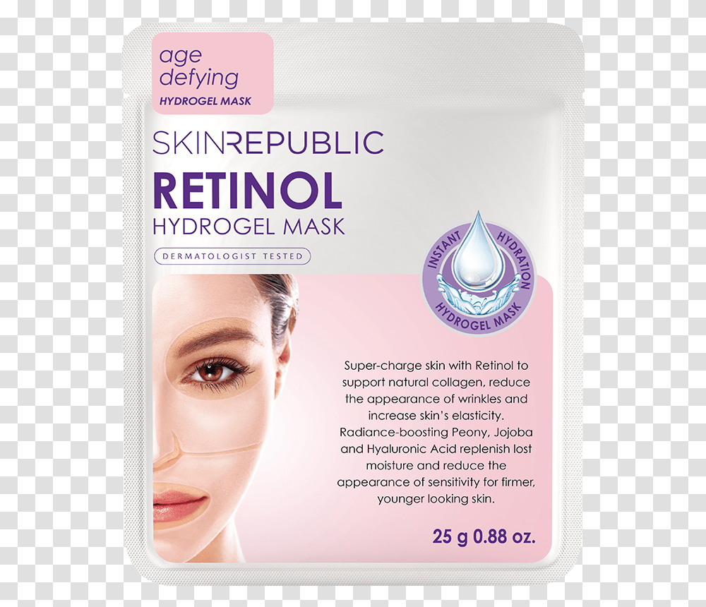 Retinol Hydrogel Face Mask Blond, Poster, Advertisement, Flyer, Paper Transparent Png