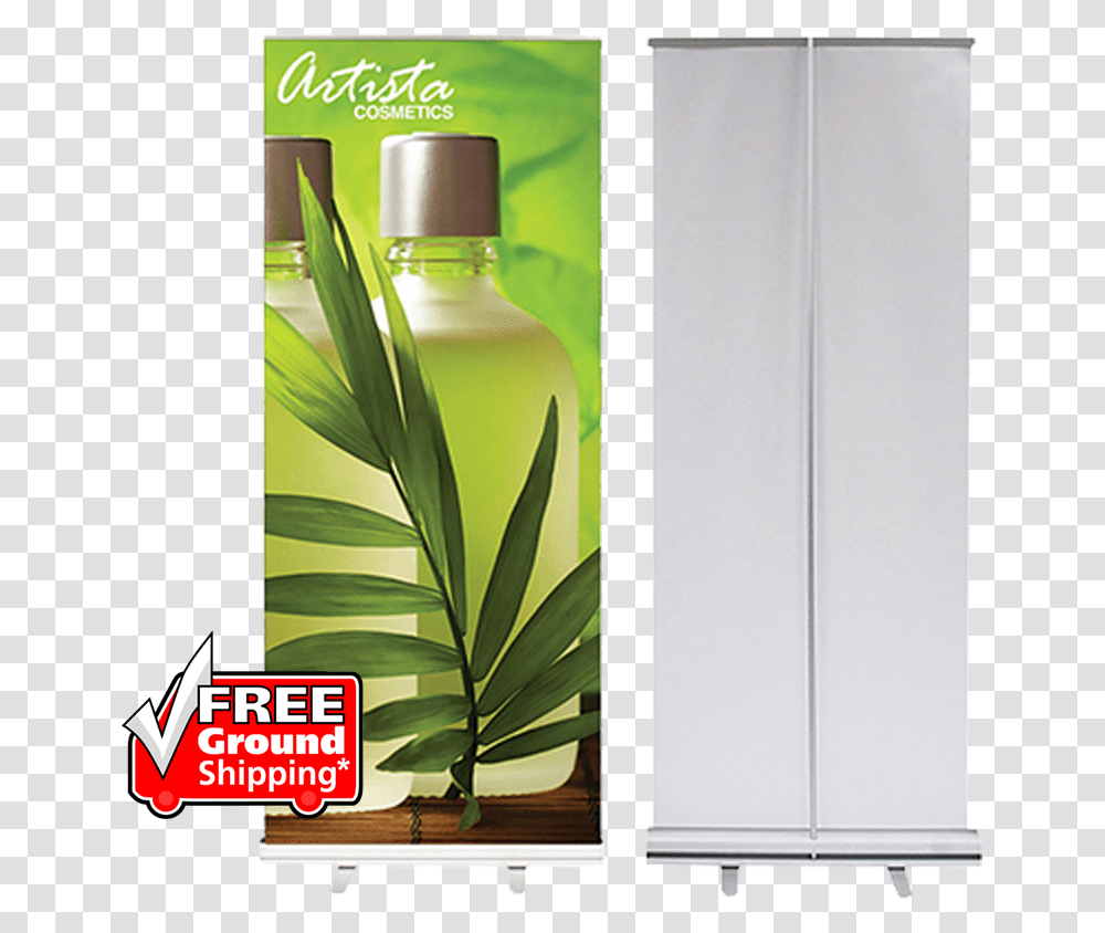 Retractable Banner Stand 33, Bottle, Cosmetics, Furniture, Perfume Transparent Png