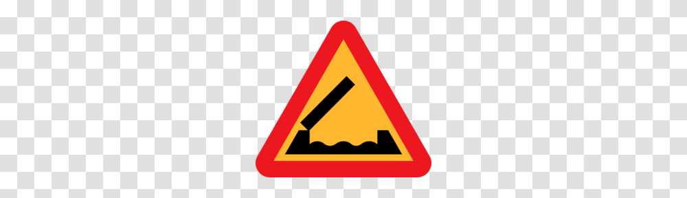 Retractable Bridge Roadsign Clipart, Road Sign, Triangle Transparent Png