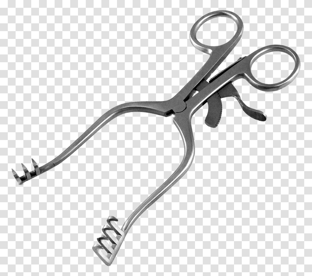 Retractor Adjustable With Latch Blunt 16 Cm Tongs, Scissors, Blade, Weapon, Weaponry Transparent Png