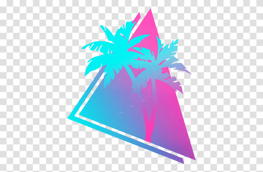 Retro 80s 90s Vaporwave Palm Trees Gift Pink Blue Design Greeting Card Palm Tree For Logo, Graphics, Art, Lighting, Plant Transparent Png