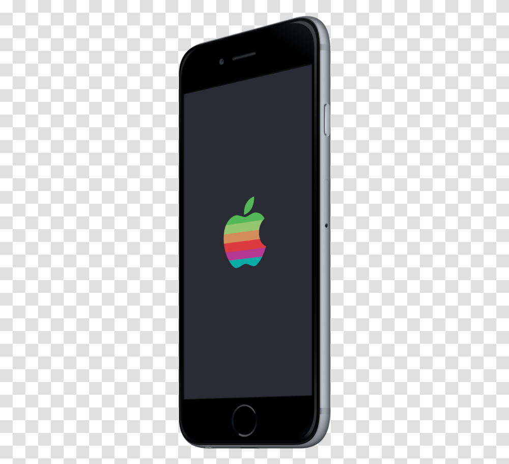 Retro Apple Logo Iphone X Iphone, Mobile Phone, Electronics, Cell Phone, Bird Transparent Png