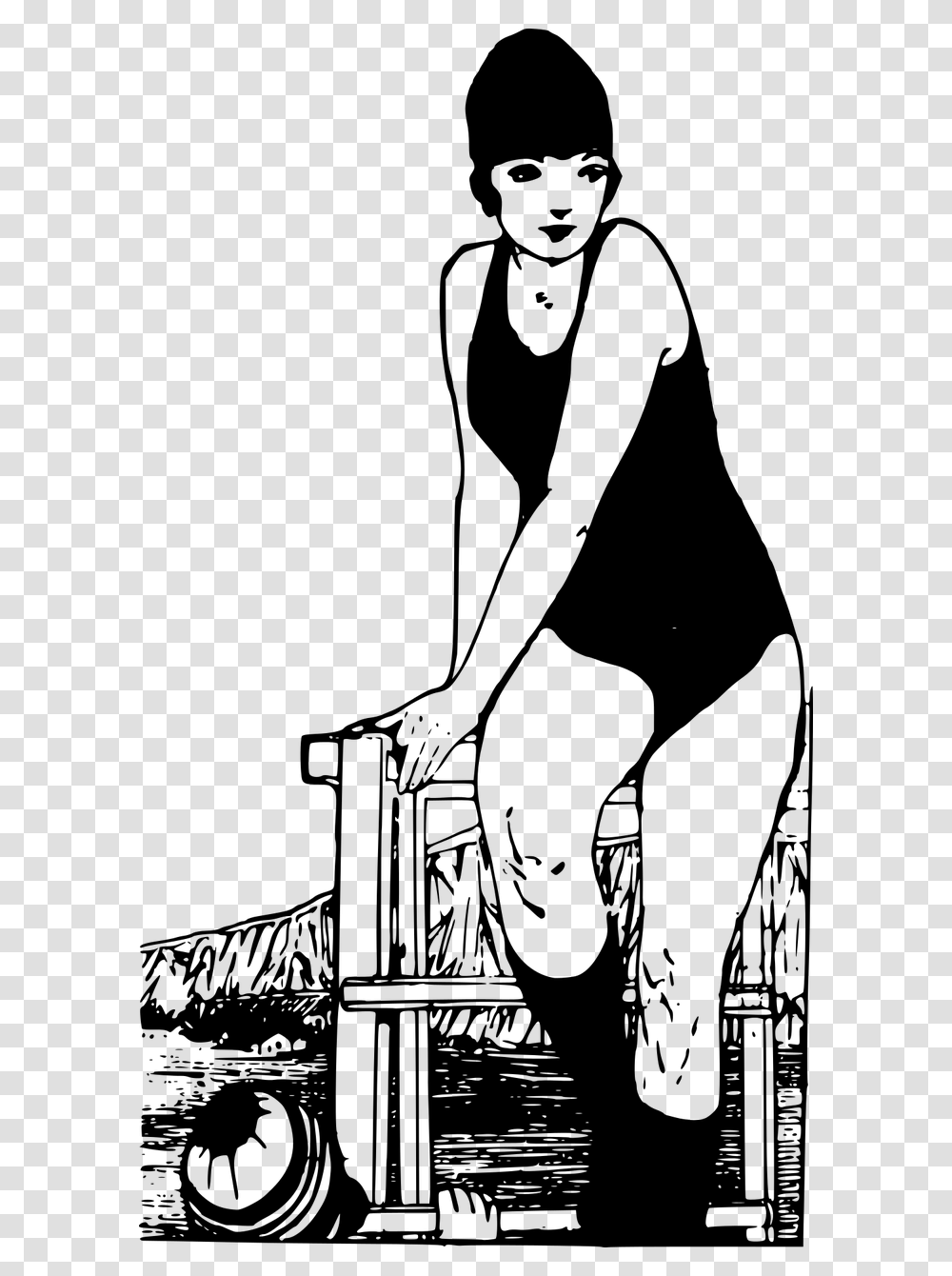 Retro Bathing Suit Clipart Black And White, Gray, World Of Warcraft Transparent Png