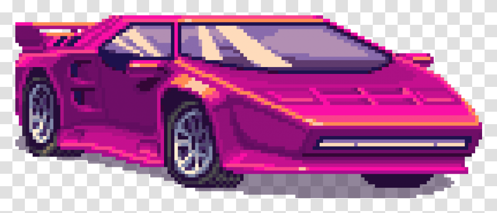 Retro Car Cartoon 80s Retro Car, Purple, Graphics, Vehicle, Transportation Transparent Png