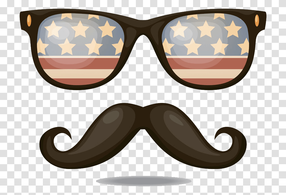 Retro Cliparts Estados Unidos Bandera En Gafas, Sunglasses, Accessories, Accessory, Mustache Transparent Png