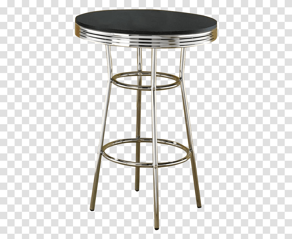 Retro Diner Table And Stools, Furniture, Chair, Bar Stool, Bow Transparent Png
