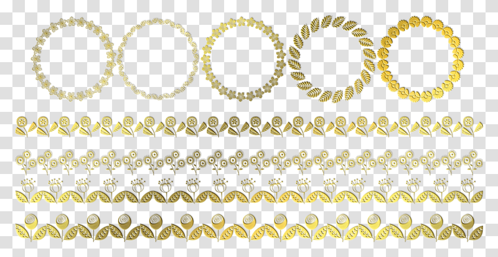 Retro Flower Wreath Borders Gold Free Image On Pixabay Decorative, Jewelry, Accessories, Accessory, Crown Transparent Png