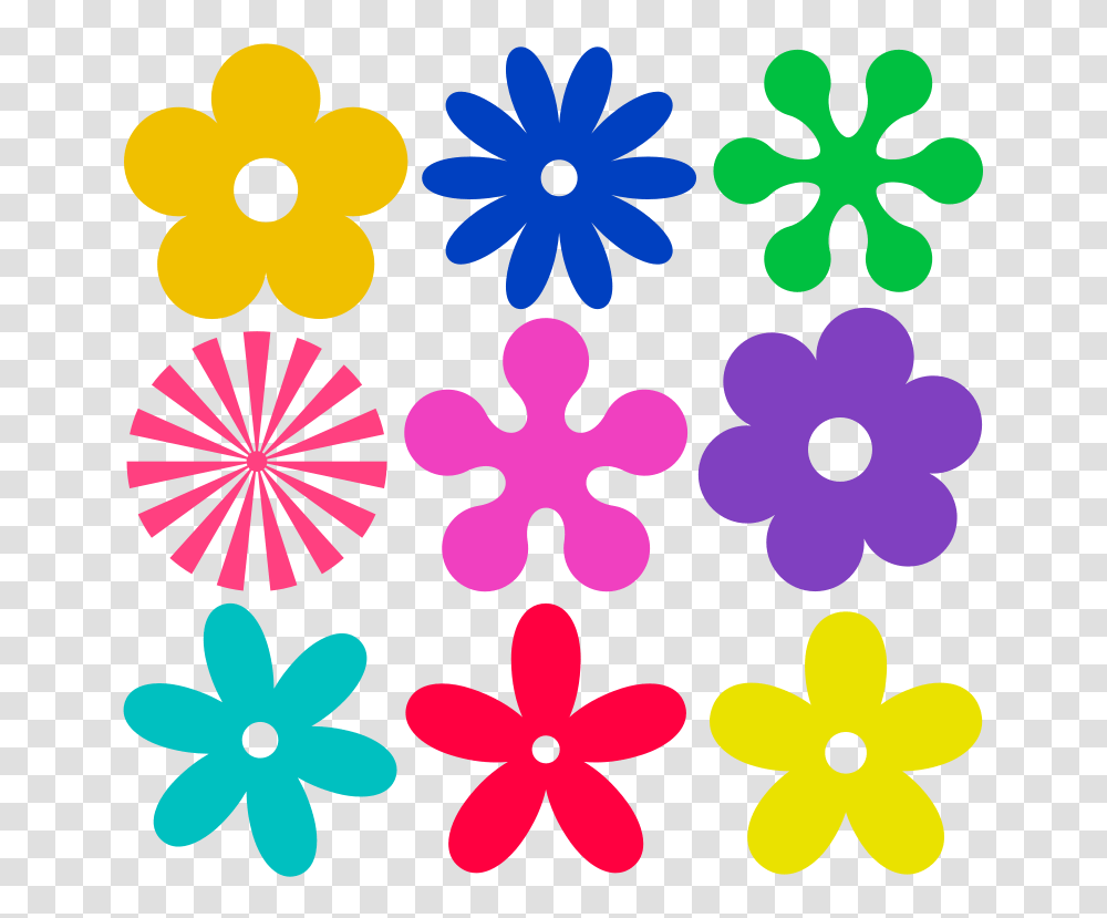 Retro Flowers Clipart, Pattern, Rug, Purple, Plant Transparent Png