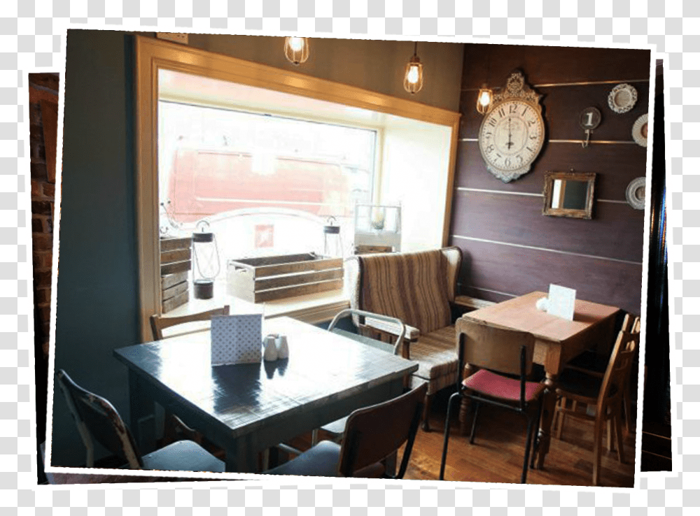 Retro Furniture Interior Design, Chair, Restaurant, Dining Table, Clock Tower Transparent Png
