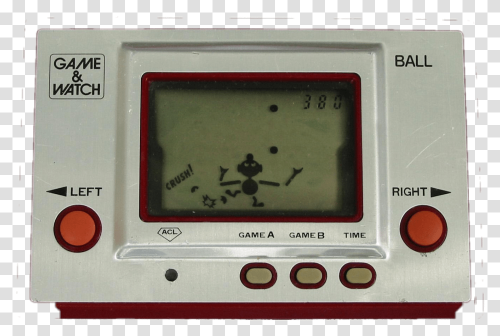 Retro Game And Watch First Game Amp Watch, Screen, Electronics, Monitor, Display Transparent Png