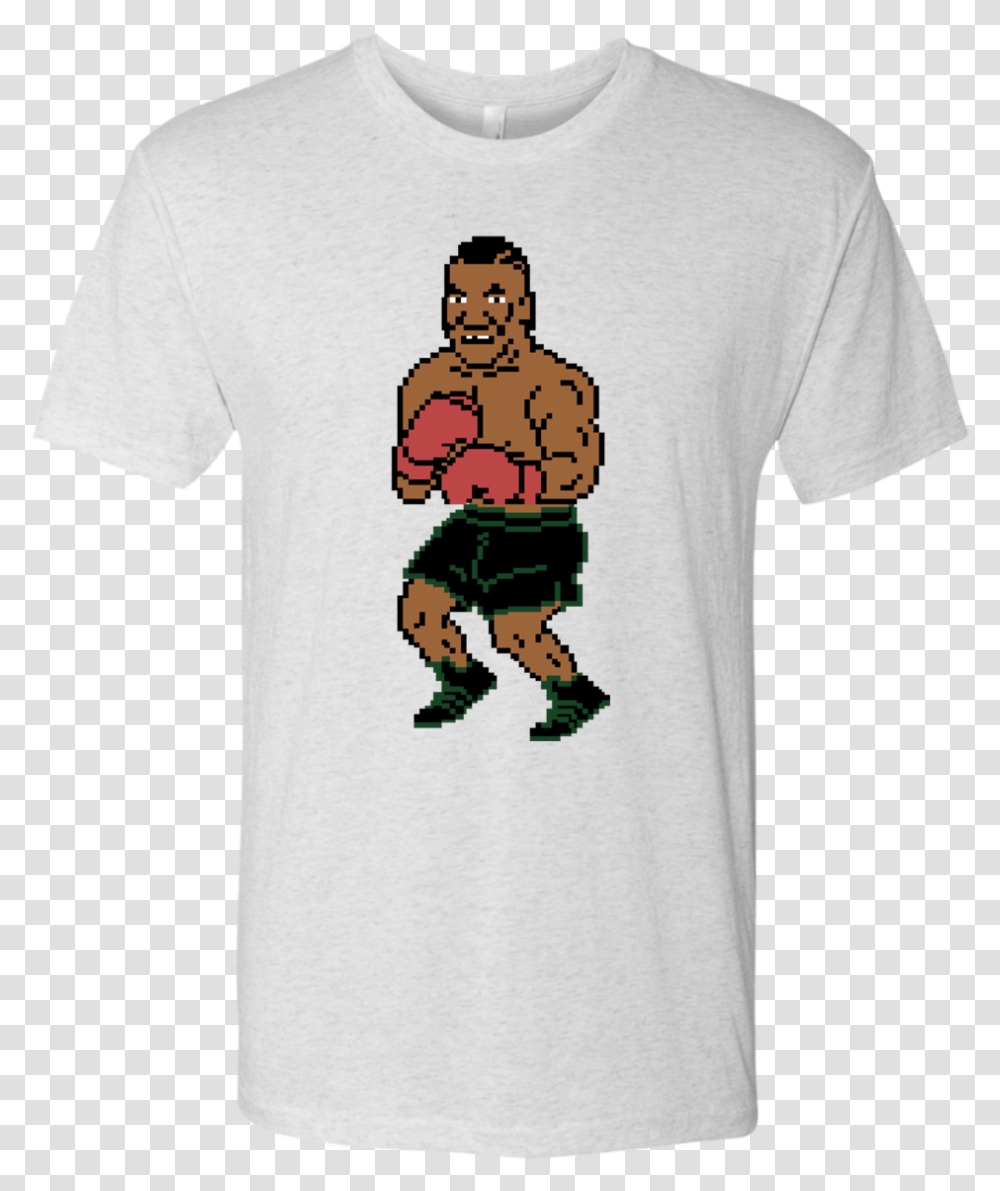 Retro Iron Mike Tyson Punchout 80s Inspired Men's Triblend Mike Tyson Punch Out Clip Art, Apparel, T-Shirt, Sleeve Transparent Png