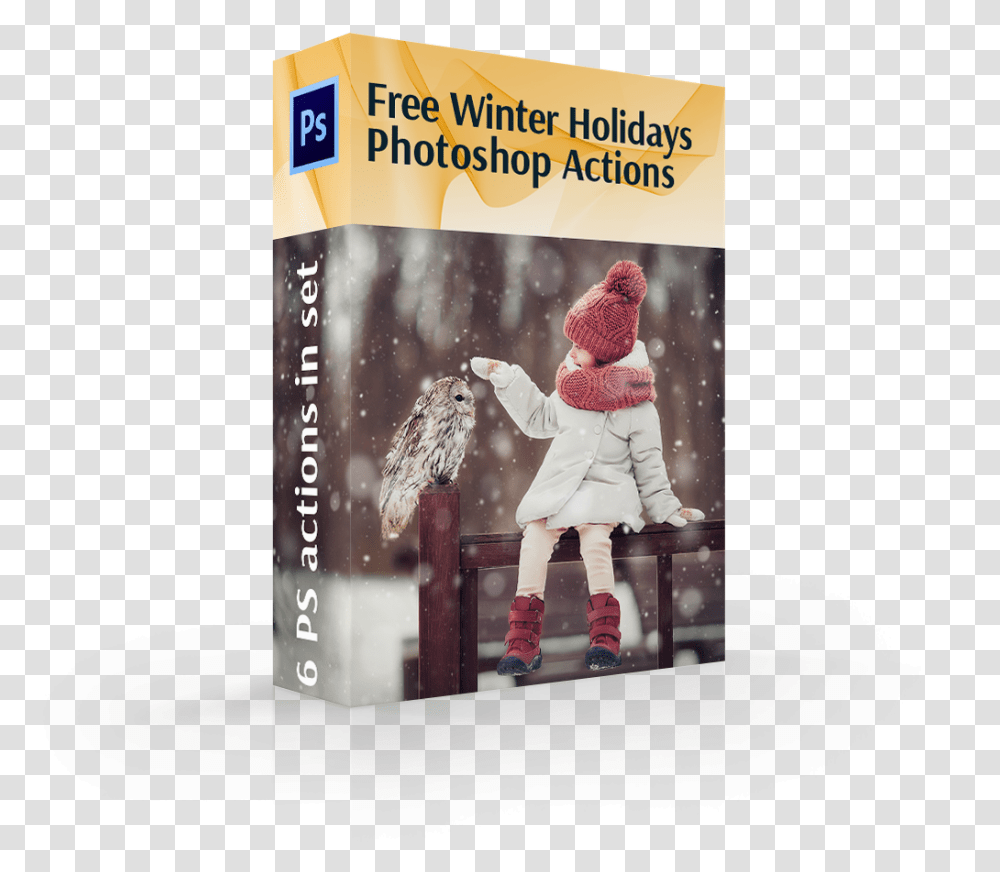 Retro Photoshop Actions Cover Girl Santa Claus, Hood, Person, Figurine Transparent Png
