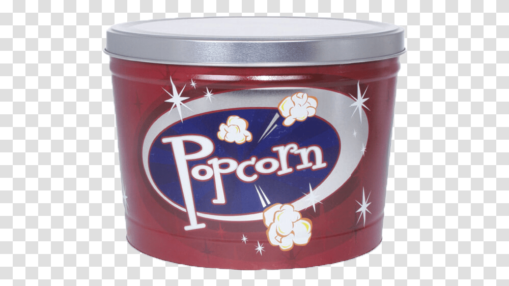 Retro Popcorn Edited 2 Gallon Popcorn Tin, Dessert, Food, Yogurt, Birthday Cake Transparent Png