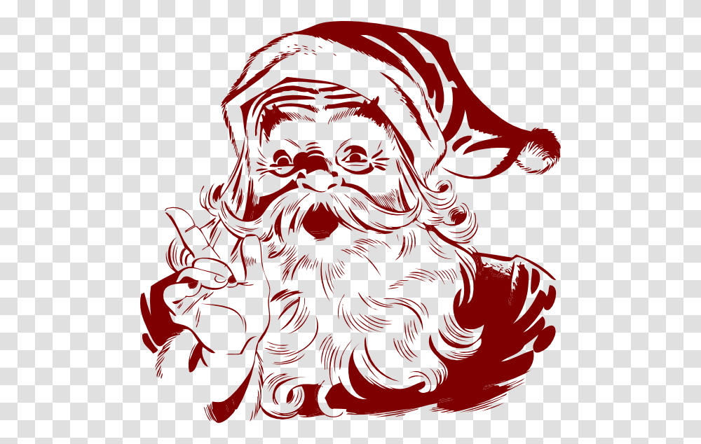 Retro Santa Clip Art, Person, Human, Drawing Transparent Png