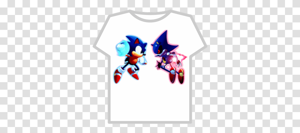 Retro Sonic Cd Top With Sonic Cd Metal Sonic, Sleeve, Clothing, Long Sleeve, Alphabet Transparent Png