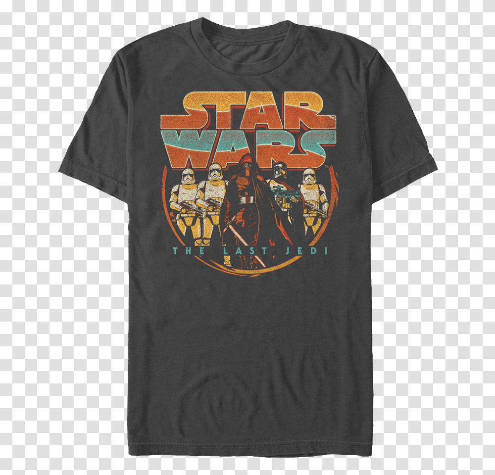 Retro Star Wars The Last Jedi T Shirt Clip Art Star Wars Shirt, Apparel, T-Shirt, Person Transparent Png