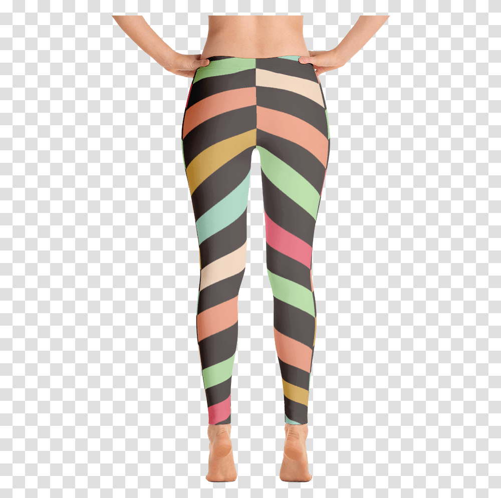 Retro Striped Leggings Plus Womens Black And Orange Striped Leggings, Pants, Apparel, Tights Transparent Png