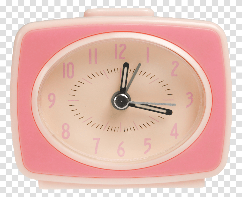 Retro Tv Style Pink Alarm Clock Solid, Clock Tower, Architecture, Building, Analog Clock Transparent Png