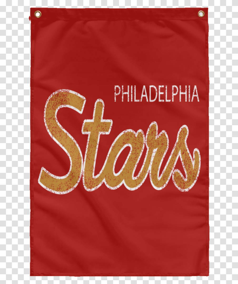 Retro Usfl Philadelphia Stars Sublimated Wall Flag Calligraphy, Alphabet, Banner Transparent Png