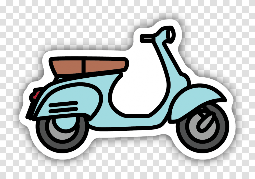 Retro Vespa Sticker Vespa Stickers, Vehicle, Transportation, Scooter, Motorcycle Transparent Png