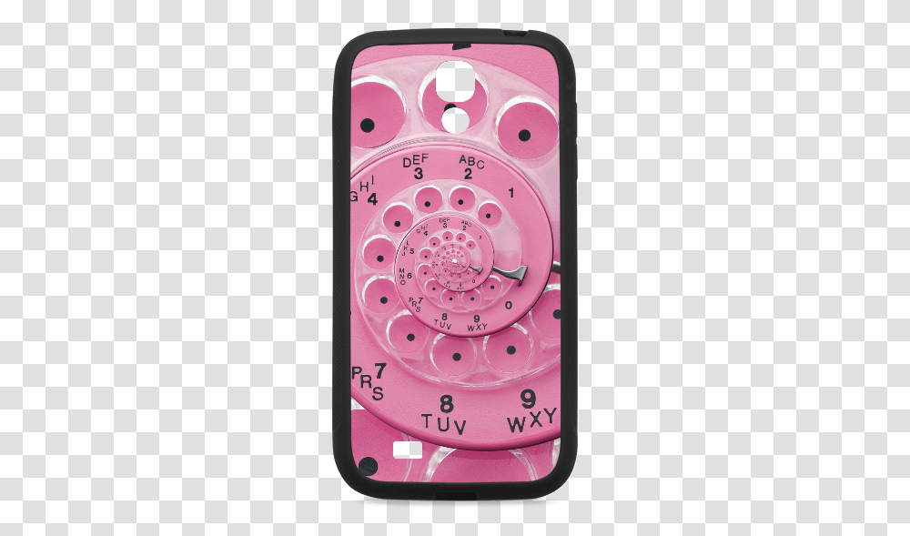 Retro Vintage Pastel Pink Rotary Dial Spiral Droste Feature Phone, Electronics, Dial Telephone Transparent Png