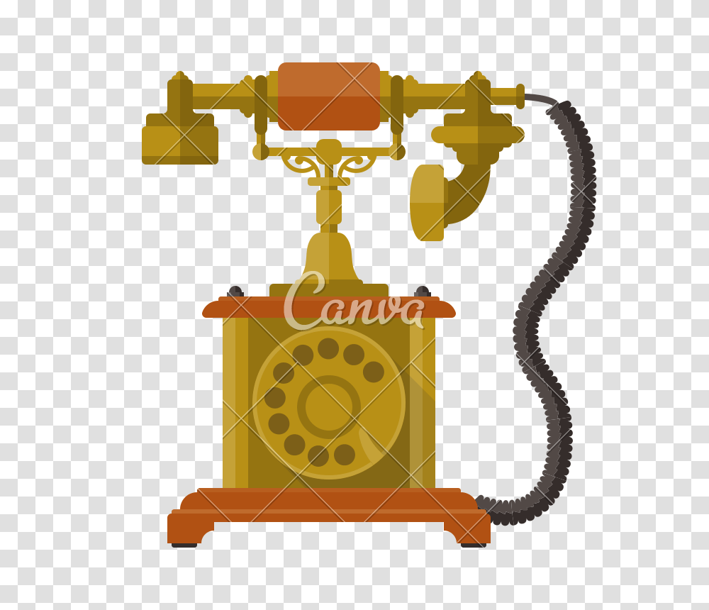 Retro Vintage Telephone Vector Icon, Electronics, Dial Telephone Transparent Png