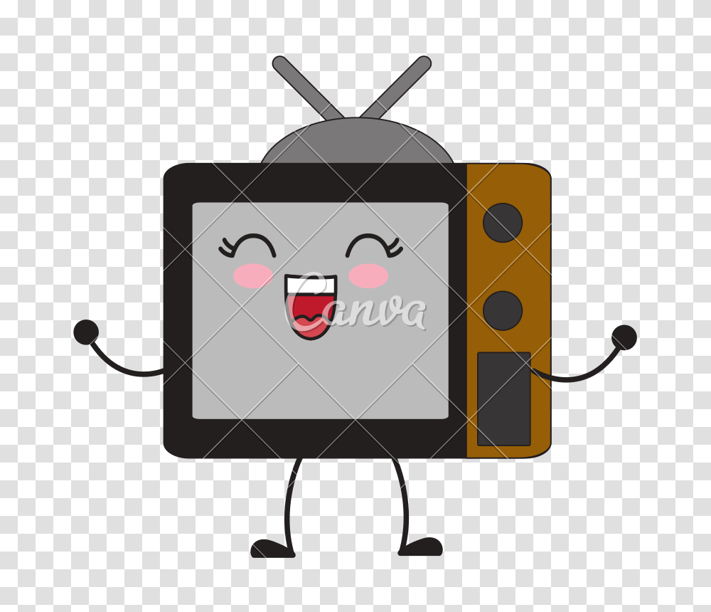 Retro Vintage Tv Cartoon Character, Game, Plectrum Transparent Png