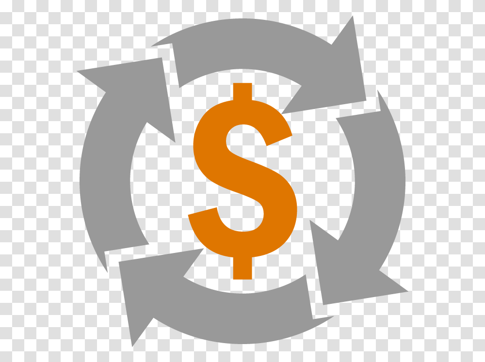 Return On Your Investment Money Coin Icon, Recycling Symbol, Number Transparent Png