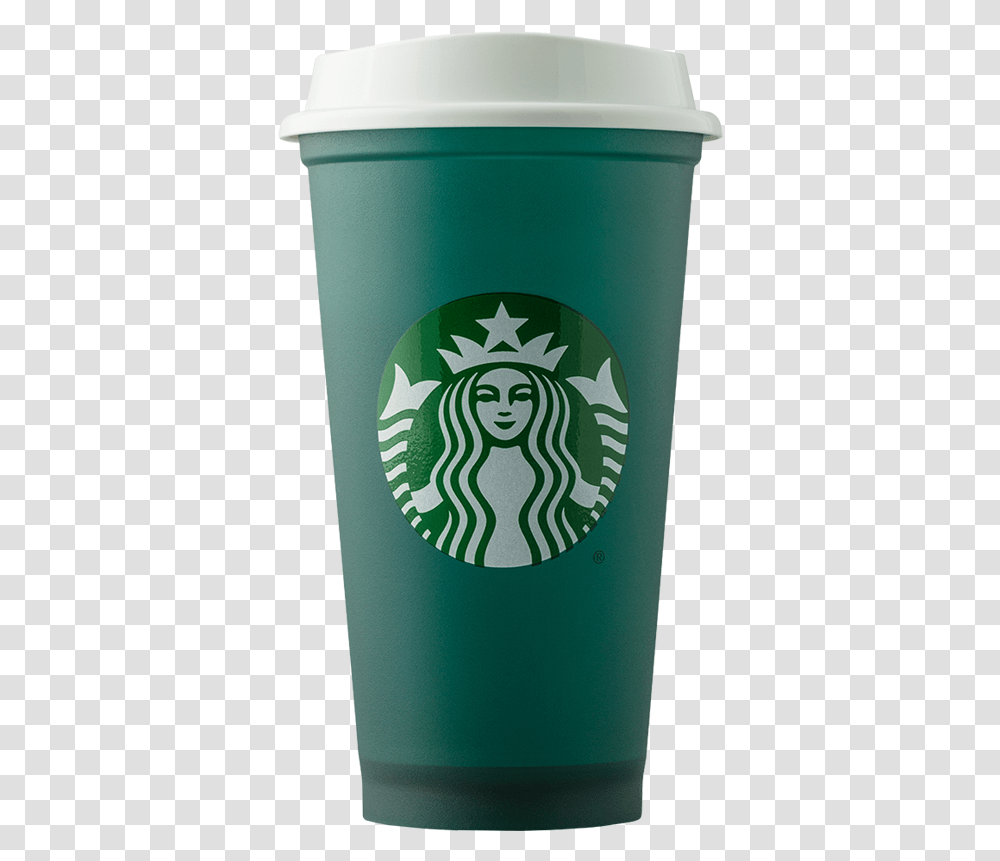Reusable Colour Starbucks Green Reusable Cup, Bottle, Milk, Beverage, Drink Transparent Png