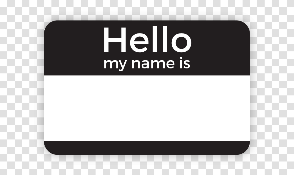 Reusable Write On Hello Badge Black Name Tag Black And White, Face, Alphabet, Page Transparent Png