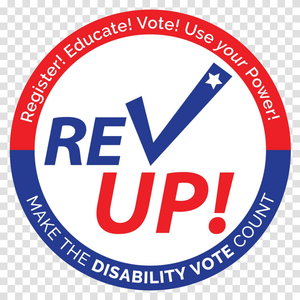 Rev Up Disability Vote, Logo, Trademark, Label Transparent Png