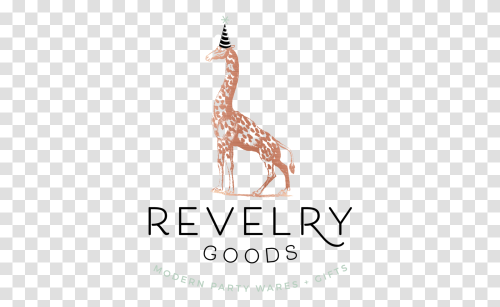 Revelry Goods Logo Modern Party Supplies Houston Giraffe, Wildlife, Mammal, Animal Transparent Png