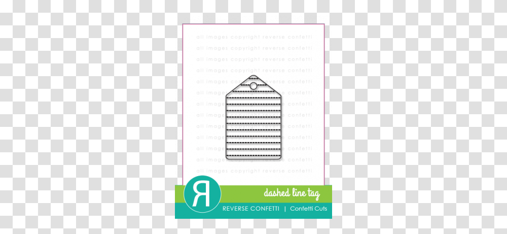 Reverse Confetti Dashed Line Tag Die Reverse Confetti Die Cuts, Text, Word, Flyer, Paper Transparent Png