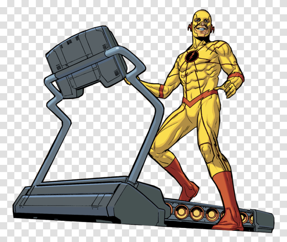 Reverse Flash Eobard Thawne Cosmic Treadmill, Person, Helmet, Book Transparent Png