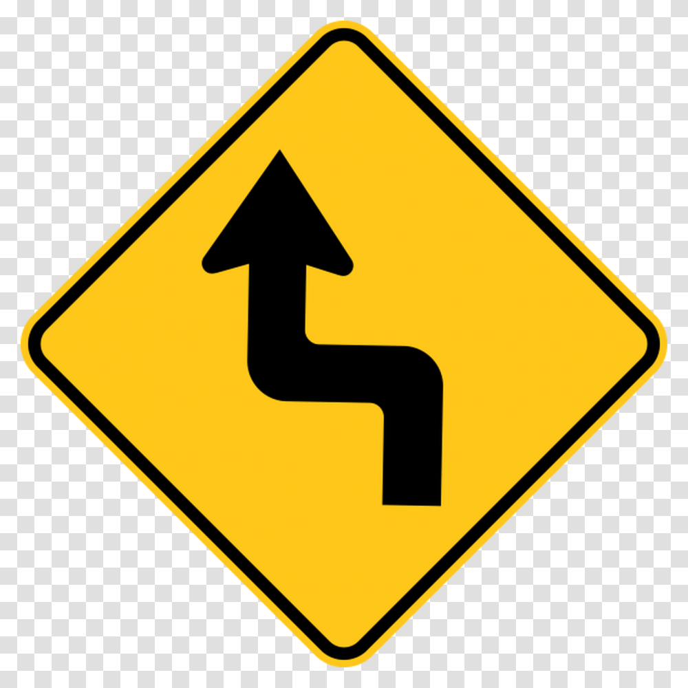 Reverse Turn Left Warning Trail Sign Yellow Any Three Road Signs That Exhibit Rotational Symmetry Transparent Png