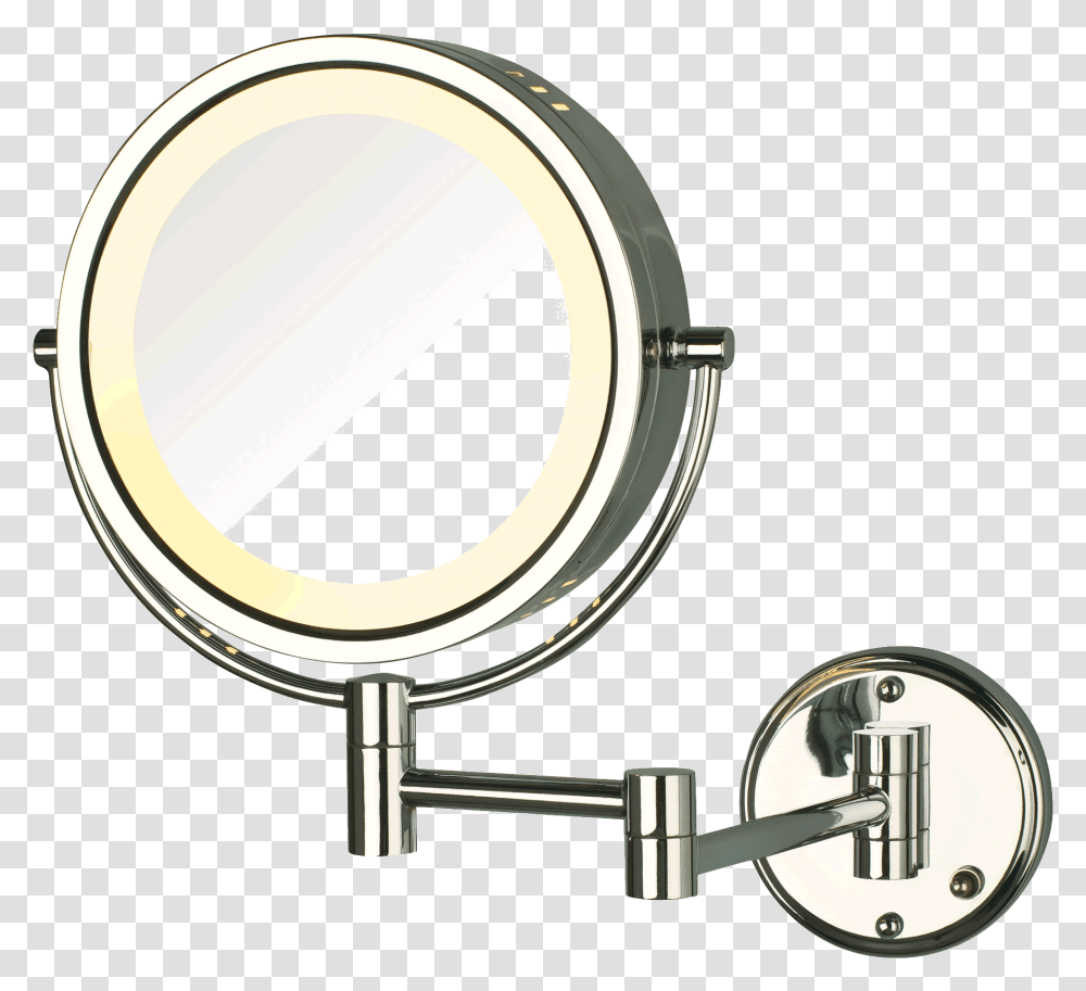 Reversible Hardwired Makeup Mirror By Jerdon Makeup Mirror Wall Mounted Size, Magnifying, Shower Faucet Transparent Png
