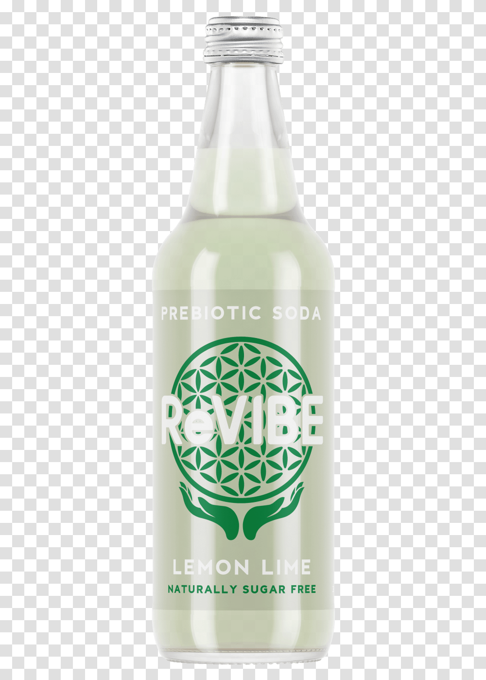 Revibe Sodas Lemon Lime Flavour Glass Bottle, Beverage, Drink, Liquor, Alcohol Transparent Png