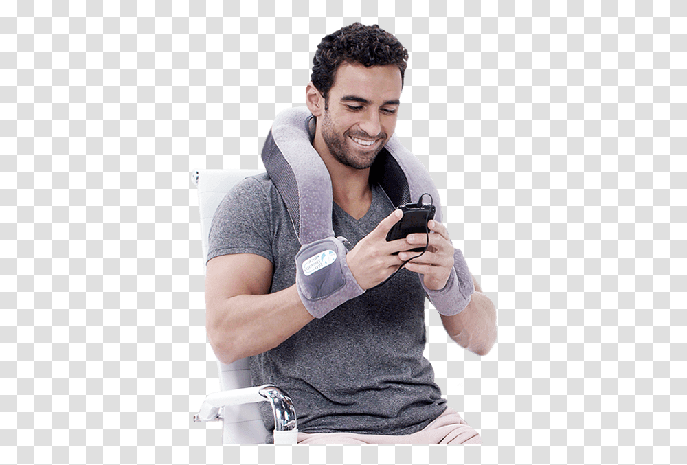 Review Guy Image Sitting, Mobile Phone, Electronics, Cell Phone, Person Transparent Png