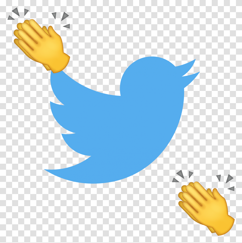 Reviewing Tweets One Clap A Time Clipart Download La Palomita De Twitter, Person, Human, Bird, Animal Transparent Png