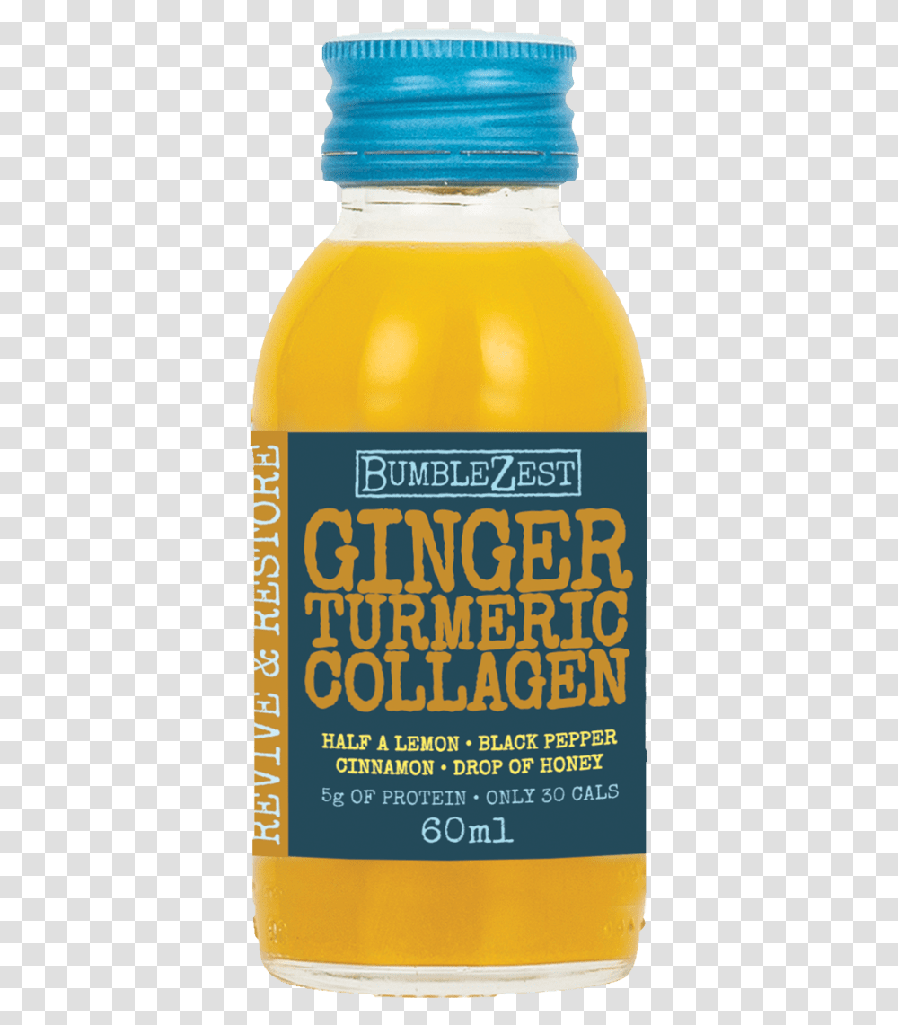 Revive Amp Restore Ginger Turmeric Amp Collagen Bottle, Label, Beer, Alcohol Transparent Png