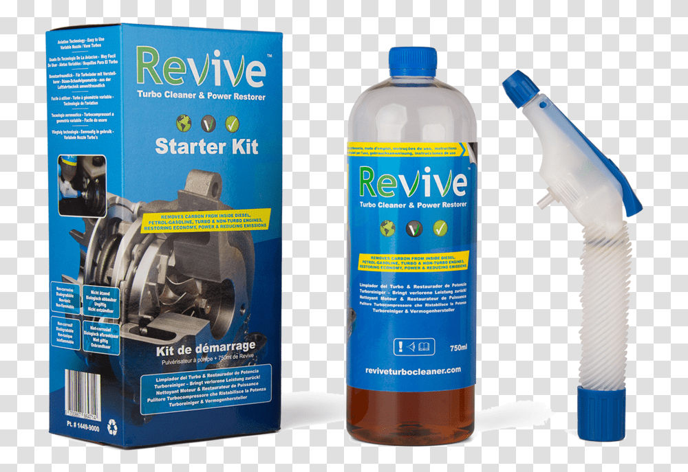 Revive Diesel Starter Kit Download Revive Turbo Cleaner, Bottle, Label, Machine Transparent Png