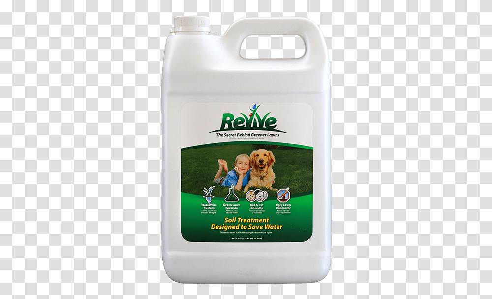 Revive One Gallon Liquid Revive Lawn Care, Person, Plant, Dog, Pet Transparent Png