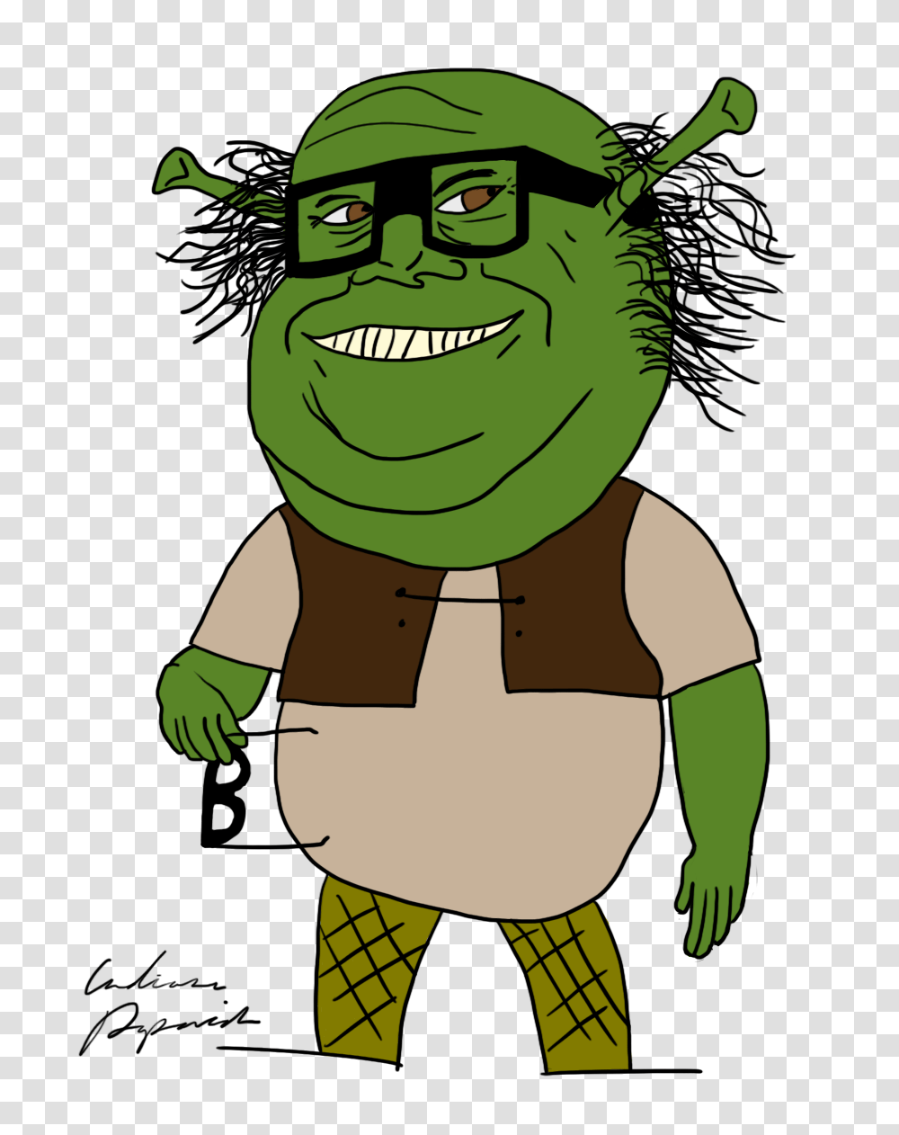 Revived An Old Classic Danny Devito Shrek, Elf, Face, Person, Plant Transparent Png