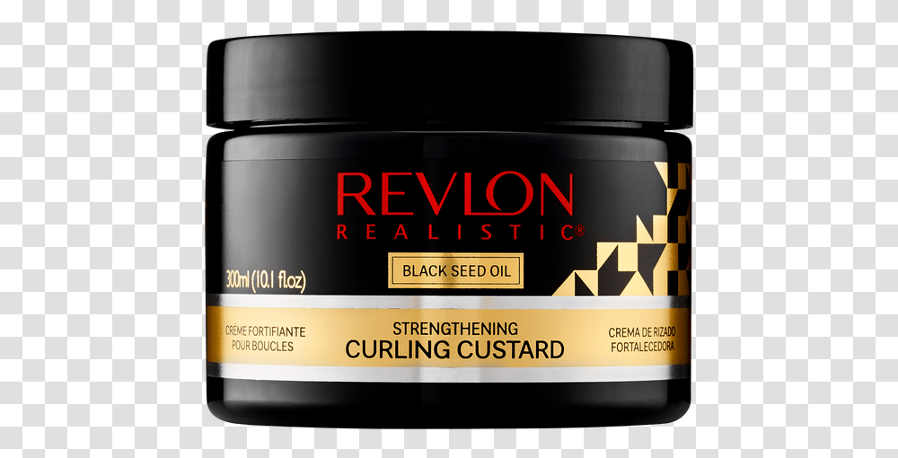 Revlon Realistic Curling Custard, Bottle, Label, Cosmetics Transparent Png