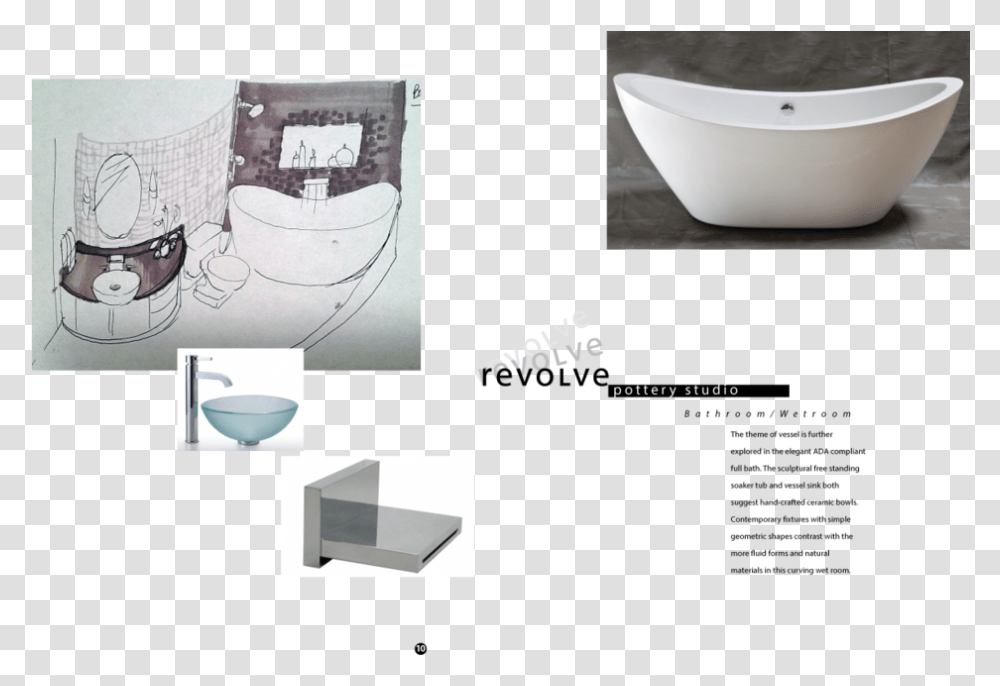 Revolve 10 Bathroom, Tub, Sink, Bathtub, Toilet Transparent Png