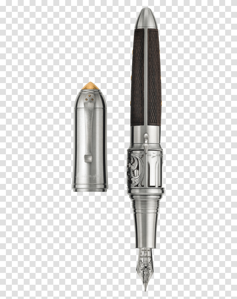 Revolver Fountain Pen Montegrappa Revolver Pen, Lamp, Flashlight, Cylinder, Microphone Transparent Png