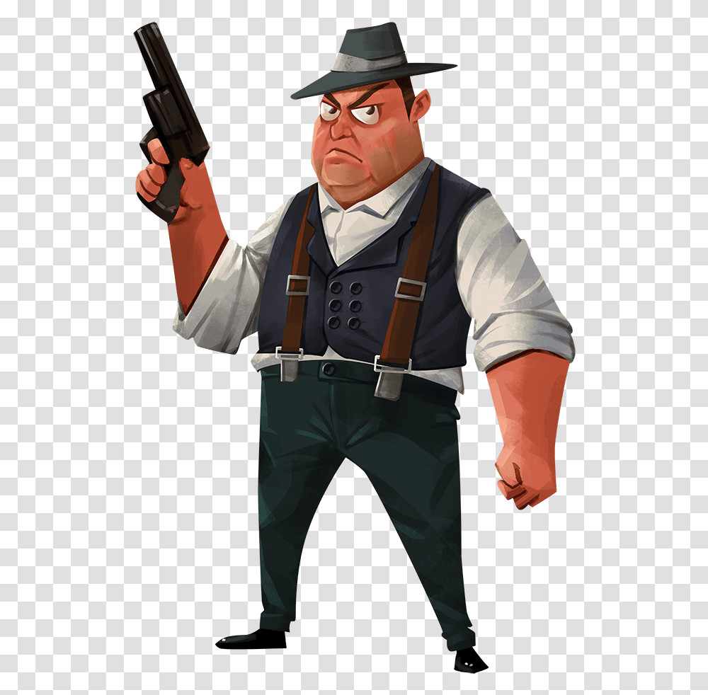 Revolver, Person, Hat, Gun Transparent Png