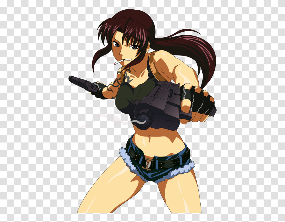 Revy From Black Lagoon, Person, Human, Comics, Book Transparent Png